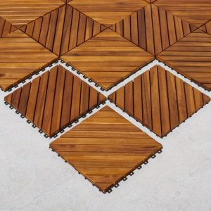 StylLog e Patio Remodeling Floor Tiles Mori Log Diagonal Slats Acacia Interlocking Floor Tiles