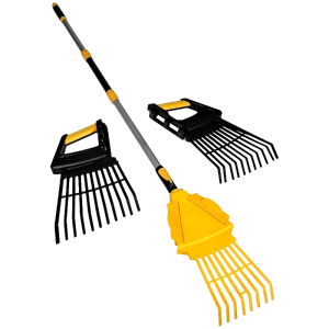 Detachable Versatile Leaf Rake - Functions As 30in Leaf Rake, 7in Shrub Rake, Or 11in Leaf Scoops - Making Yard Work More Efficient And Manageable - Versatile Leaf Rack For Yard And Garden Maintenance