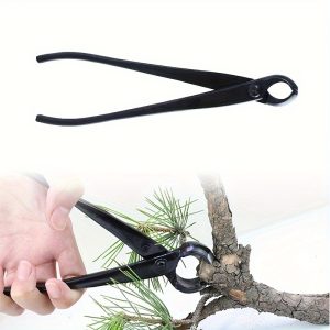 1pc Spherical Cutting Head Pruning Shears, Concave Cutter Carbon Steel Bonsai Potted Plants Edge Cutter Bonsai Tools Garden Tools For Bonsai, Gardening, Trimming, Plants, Black